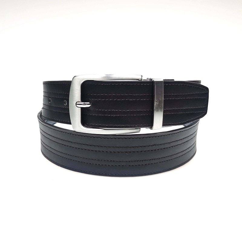 Adjustable Automatic Buckle Belt Mens Genuine Leather Belts - Image 3
