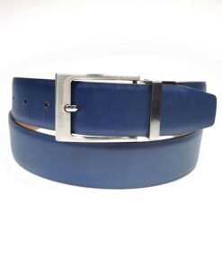 Double-sided PU Leather Belt with Automatic Reversible Buckle