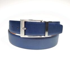 Double-sided PU Leather Belt with Automatic Reversible Buckle