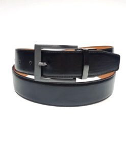 Double Sides Rotatable Pin Buckle PU Leather Belt Men for Jeans Pants