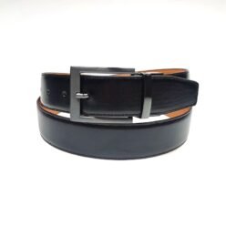 Double Sides Rotatable Pin Buckle PU Leather Belt Men for Jeans Pants