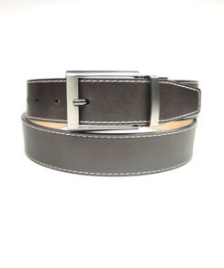 Reversible Buckle Double Sided Waist Belt PU Leather Belt for Men