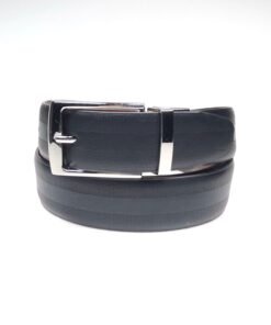 Casual PU Leather Belt for Man with Automatic Reversible Buckle