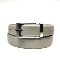 Mens Black Pin Clip Buckle PU Leather Dress Belt