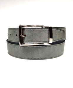 Casual PU Leather Belt with Pin Clip Buckle for Dress Men