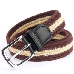 Unisex Casual Adjustable Cotton Elastic Stretch  Mens Belt