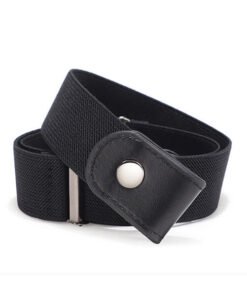 Women's No Buckle Stretch Designer Belt Men Elastic Waist Adjustable Belt for Jeans Pants