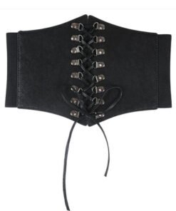 Elastic Waist Belt for Ladies  Lace-Up Wide Band Tied Belt for Shirt Skirt