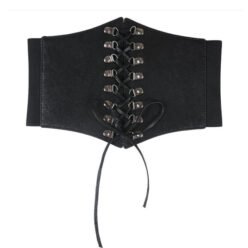 Elastic Waist Belt for Ladies  Lace-Up Wide Band Tied Belt for Shirt Skirt