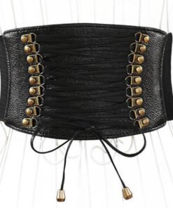 Women 10cm Wide Cinch Lace-up Elastic Band Waist belt for Dress Ladies Slimming Belt