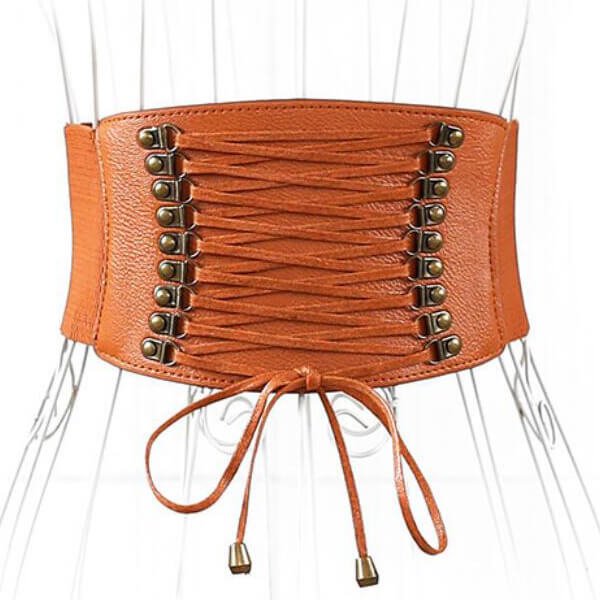 Women 10cm Wide Cinch Lace-up Elastic Band Waist belt for Dress Ladies Slimming Belt - Image 5