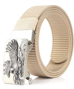 Nylon Military Tactical Mens Outdoor Belt with Automatical Flying Eagle Buckle