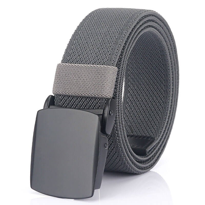 Webbing Military Tactical Nylon Elastic Belt with Black Plastic Buckle for Men - Image 6