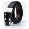 Reversible Non-Ratchet Auto-Lock Leather Belt LA1230