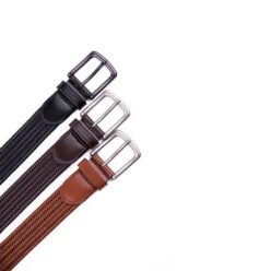 Alternative view of Vintage Bonded Leather Braided Belt Elastic Stretch Belt