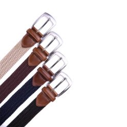 Alternative view of Casual Golf Braided Fabric Stretch Jeans Men Elastic Belt