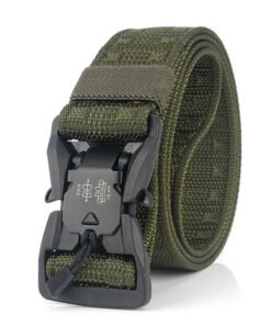 Adjustable Army Outdoor Belt Heavy Duty Magnetic Tactical Buckle Nylon Belt