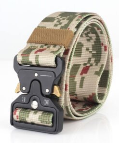 Nylon Men Outdoor Combat Military Camouflage Tactical Belt with Quick Release Buckle