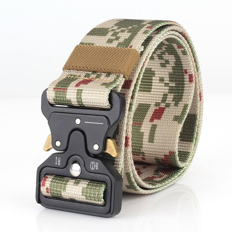Nylon Men Outdoor Combat Military Camouflage Tactical Belt with Quick Release Buckle