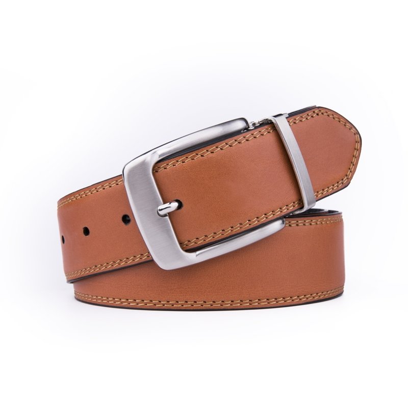 Reversible Genuine Leather Single Prong Buckle Belt LA2008 - Image 7
