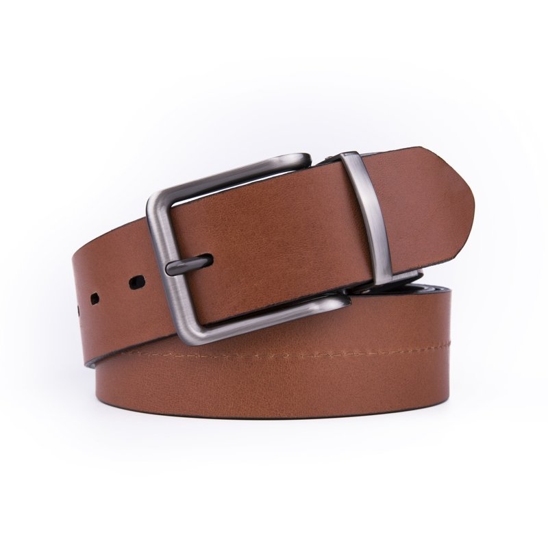 Genuine Leather Single Prong Buckle Belt LA2003 - Image 6