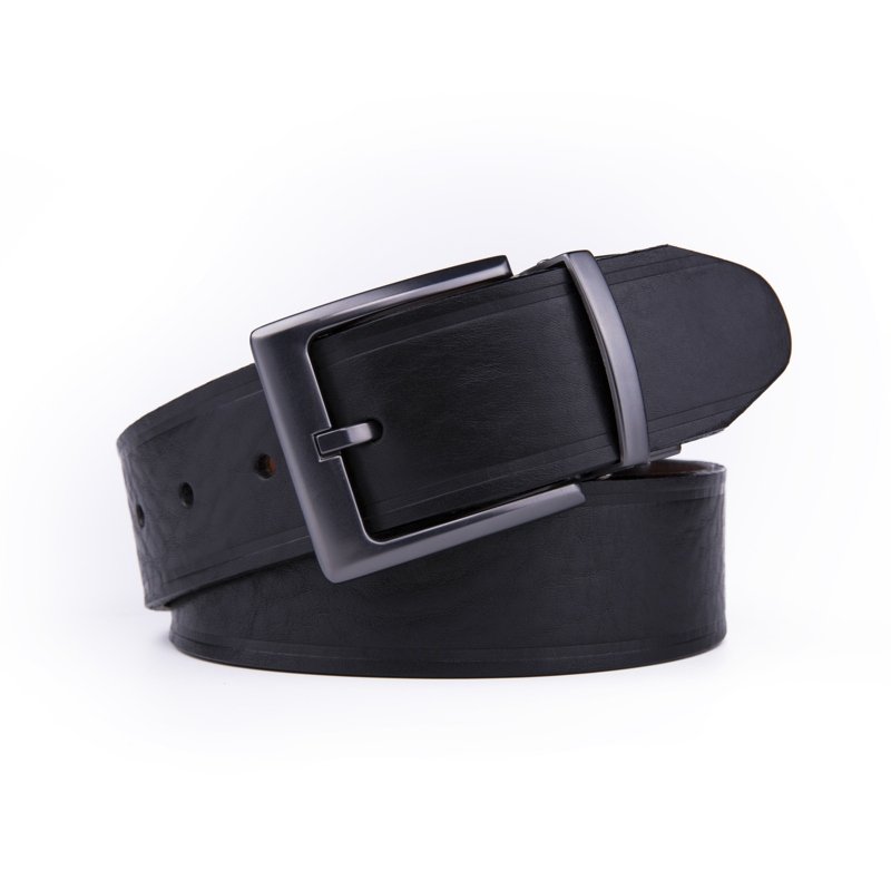 Reversible Genuine Leather Single Prong Buckle Belt LA2009 - Image 3
