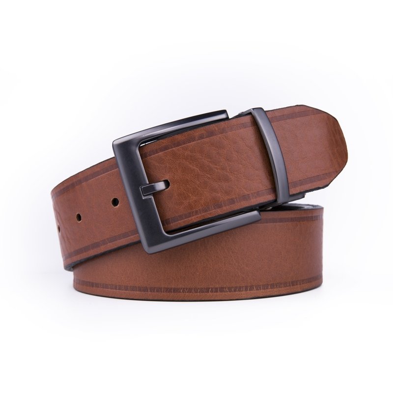 Reversible Genuine Leather Single Prong Buckle Belt LA2009 - Image 7