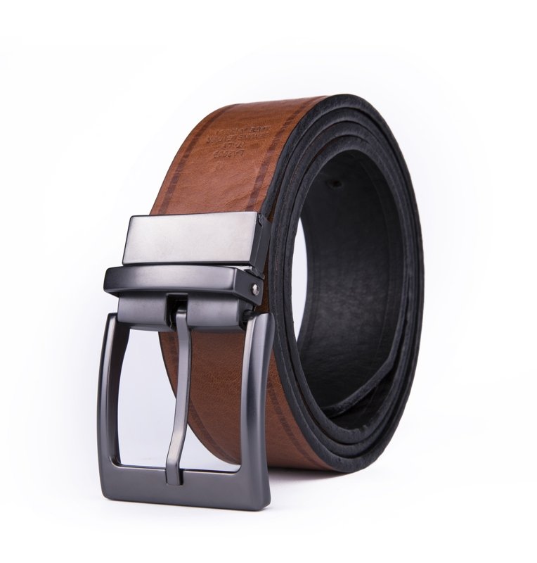 Reversible Genuine Leather Single Prong Buckle Belt LA2009 - Image 6
