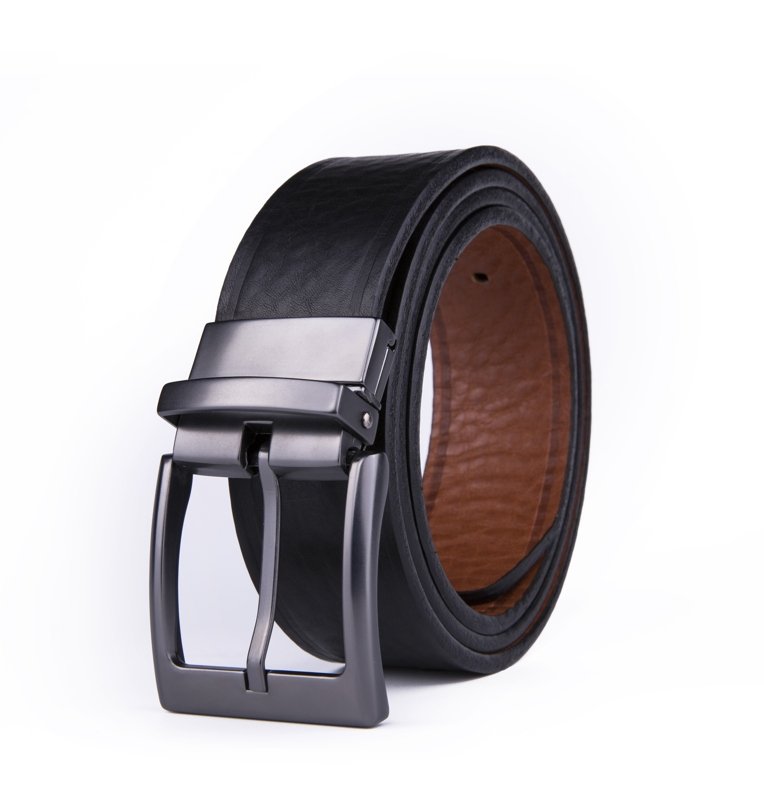 Reversible Genuine Leather Single Prong Buckle Belt LA2009