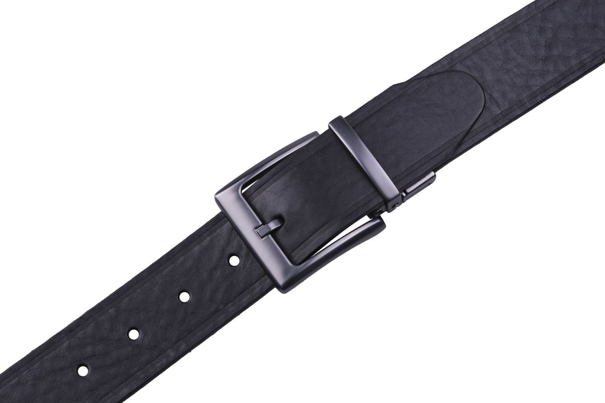 Reversible Genuine Leather Single Prong Buckle Belt LA2009 - Image 5