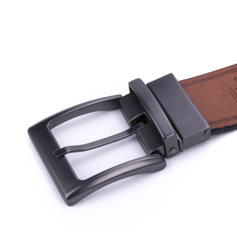 Reversible Genuine Leather Single Prong Buckle Belt LA2009 - Image 8