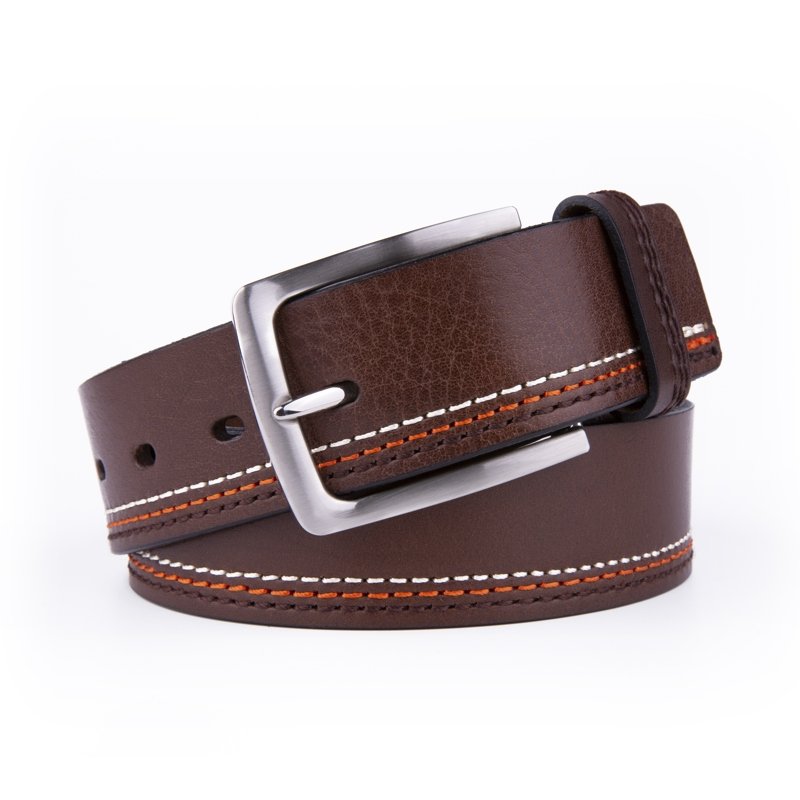 Split Leather Single Prong Buckle Belt LA2013 - Image 8