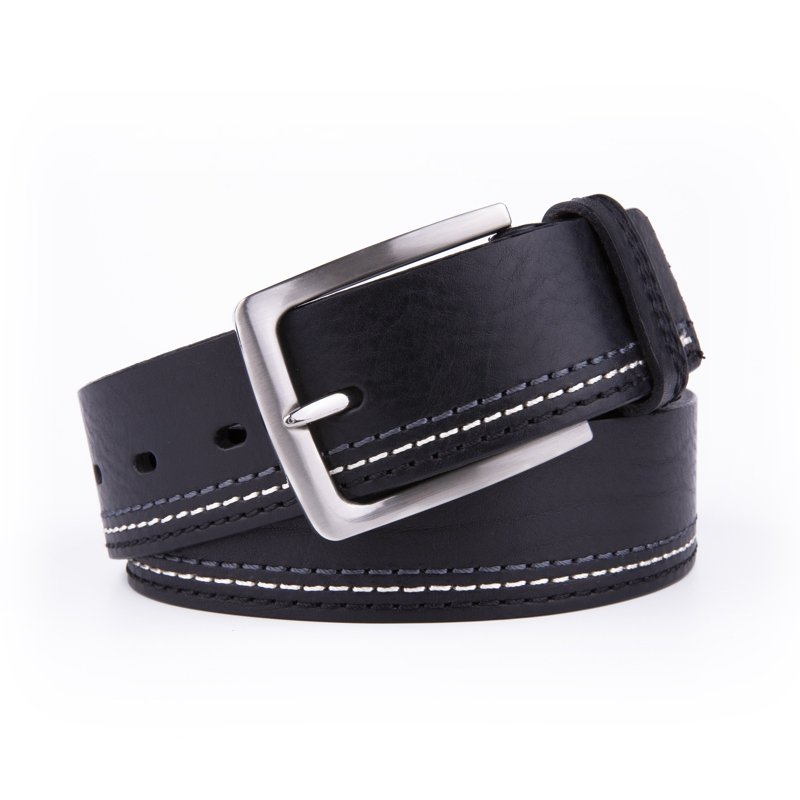 Split Leather Single Prong Buckle Belt LA2013 - Image 3