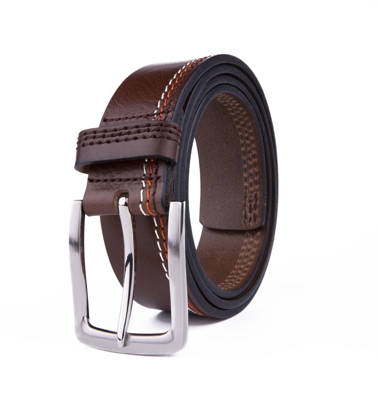 Split Leather Single Prong Buckle Belt LA2013 - Image 7