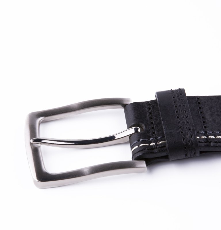 Split Leather Single Prong Buckle Belt LA2013 - Image 4