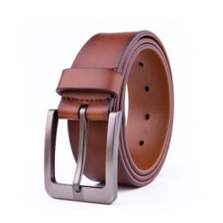 Wide Casual Dress Black Full Grain Genuine Leather Belt for Men LA2070