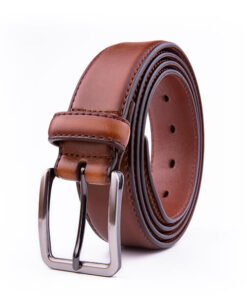 Adjustable Black Dress Genuine Leather Belt for Men