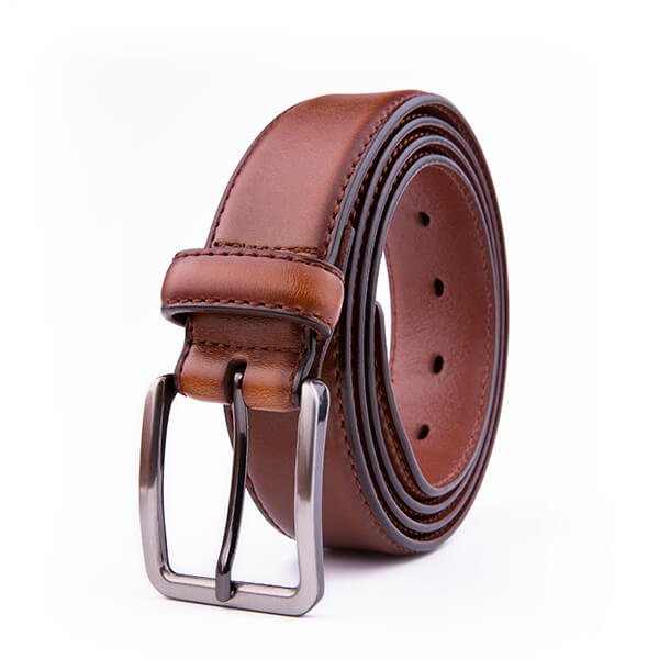 Adjustable Black Dress Genuine Leather Belt for Men