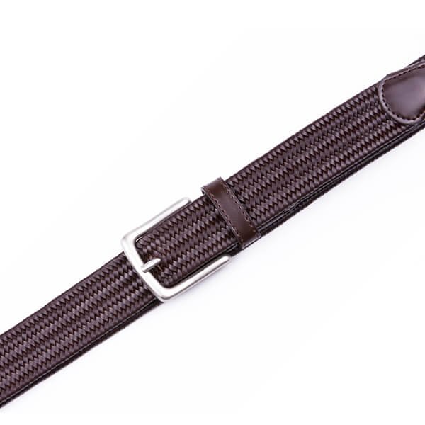 Vintage Bonded Leather Braided Belt Elastic Stretch Belt - Image 8