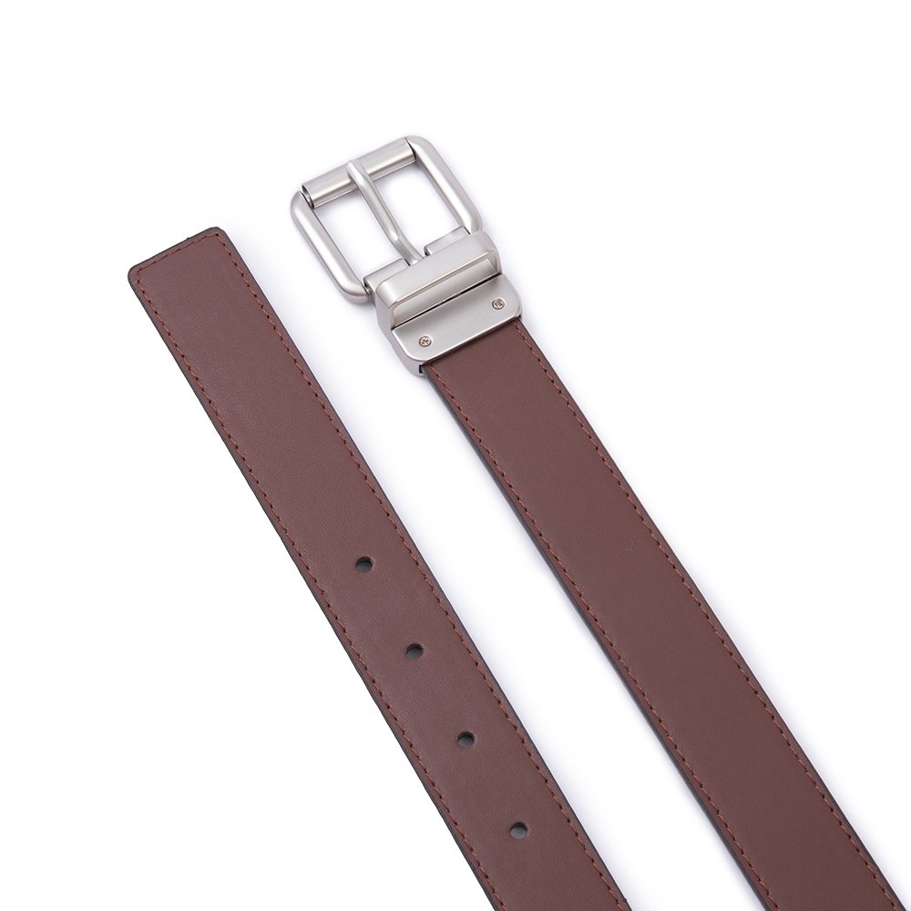 2 COLOR IN 1 BELT Reversible Single‑Prong Leather Belt for School Uniform Casual Jeans LA1020 - Image 5