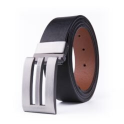Genuine Leather Reversible Top Panels Belt LA1102