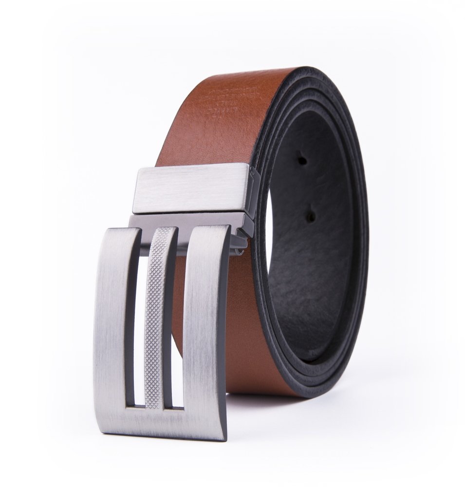 Genuine Leather Reversible Top Panels Belt LA1102 - Image 3