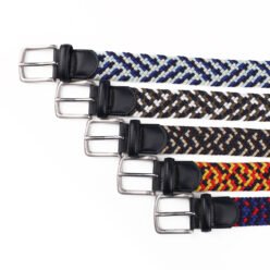 Alternative view of Unisex Multicolor Fabric Elastic Stretch Mens Designer Belt LA1197B