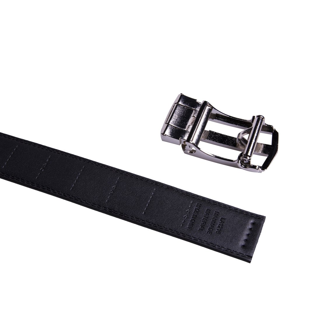 Dress Black Split Leather Belt Mens Designer Belt LA1221 - Image 3