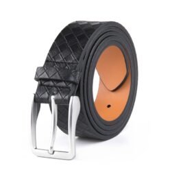 Alternative view of Vintage Lattice Embossed PU Leather Belt LA1232