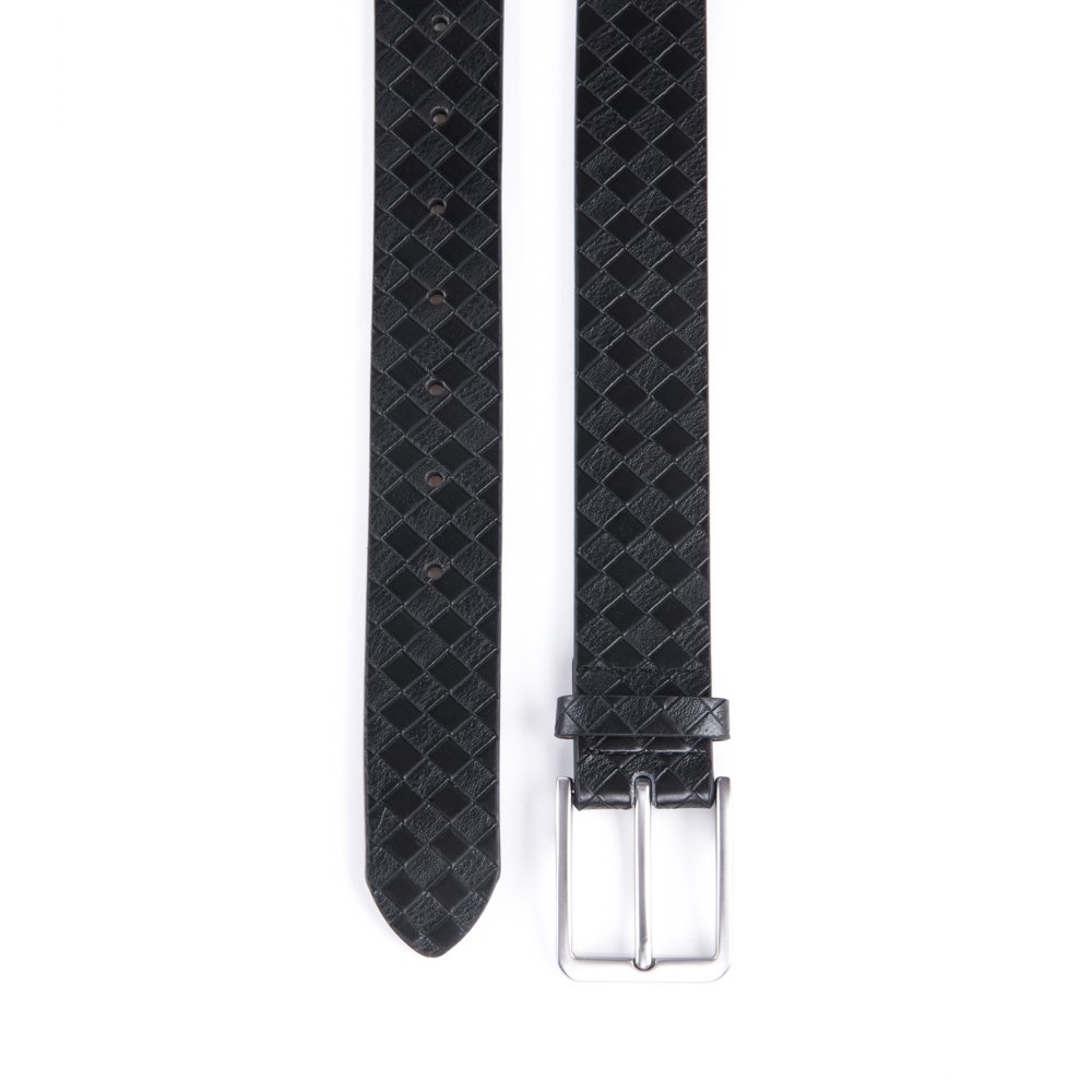 Vintage Lattice Embossed PU Leather Belt LA1232 - Image 4
