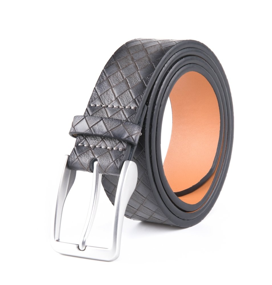 Vintage Lattice Embossed PU Leather Belt LA1232 - Image 14
