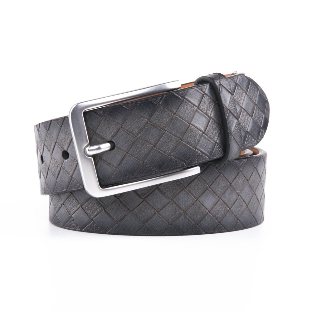 Vintage Lattice Embossed PU Leather Belt LA1232 - Image 15