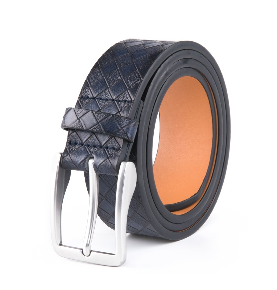 Vintage Lattice Embossed PU Leather Belt LA1232 - Image 22