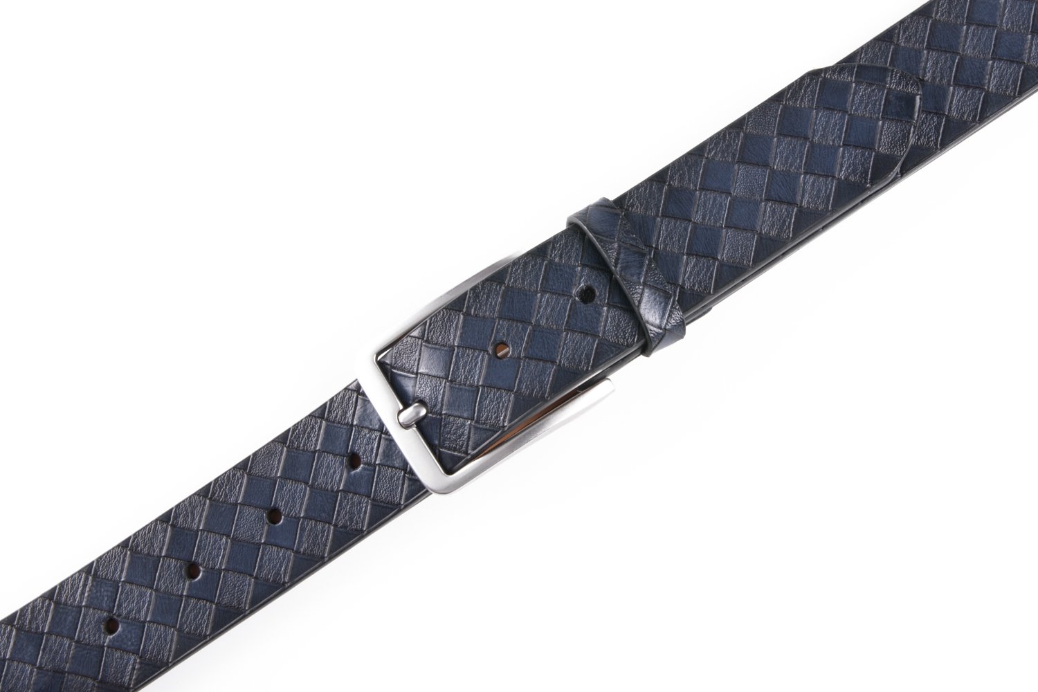 Vintage Lattice Embossed PU Leather Belt LA1232 - Image 25